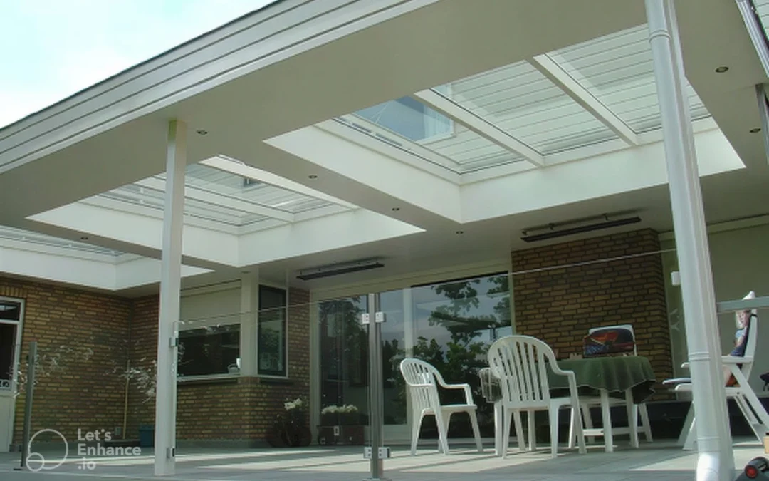 Veranda op maat op een verhoogd terras