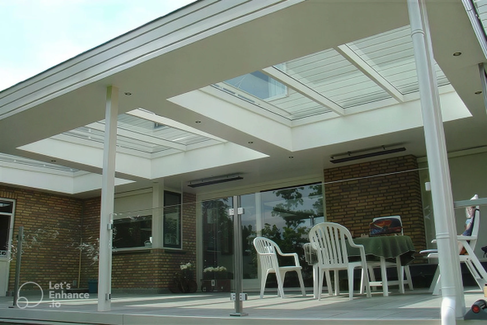 Veranda op maat op een verhoogd terras
